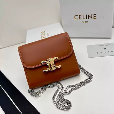 セリーヌ ミニ財布 レデイース 上品 牛革 ショルダーバッグ 人気 ブランド celine