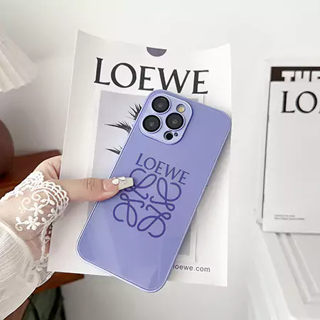 ロエベ iphone16/16promaxケース 背面 強化ガラス 軽量薄型 loewe