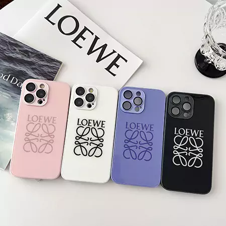 ロエベ iphone16/16promaxケース 背面 強化ガラス 軽量薄型 loewe