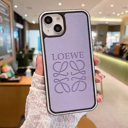 ロエベ 革 iphone16ケース 薄型 型押し ブランドロゴ ロエベ Loewe スマホケース ブランドSC23111523