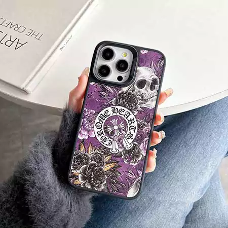 スカルとフラワーパターン 黒紋 暗黒クロスハート ブランド chrome hearts クロームハーツ 携帯 ケース スマホケース iphone アイフォン 15 15 pro 15 pro max 14 14 pro 14 pro max 13 13 pro 13 pro max 12 12 pro 12 pro max 薄型 レザー 高级 通販