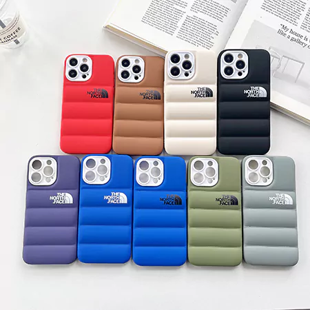 the north face iphone 16pro/16promaxケース ダウンジャケット男女兼用 iphone15 15proホワイトレンズ保護ザ・ノース・フェイス風スマホケースおしゃれ 韓国