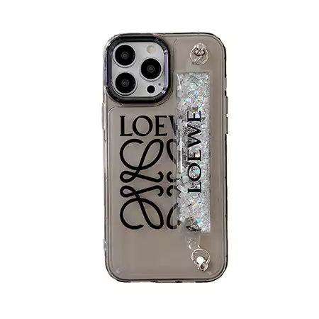 ロエベ iPhone15 カバー 綺麗 女性愛用 Loewe アイフォーン14 携帯ケース 透明 手首ストラップ付き iphone14promaxケース シンプル ロエベ アイホン13スマホケース 激安