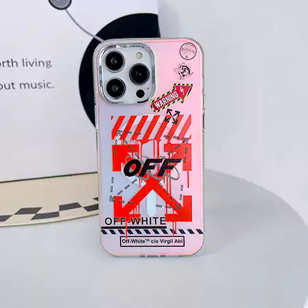 マグネットOff White  スマホケース iphone16/16promaxケース オフホワイトPE 電気メッキ ブランドロゴ薄型 16proスマホケースSC23080229