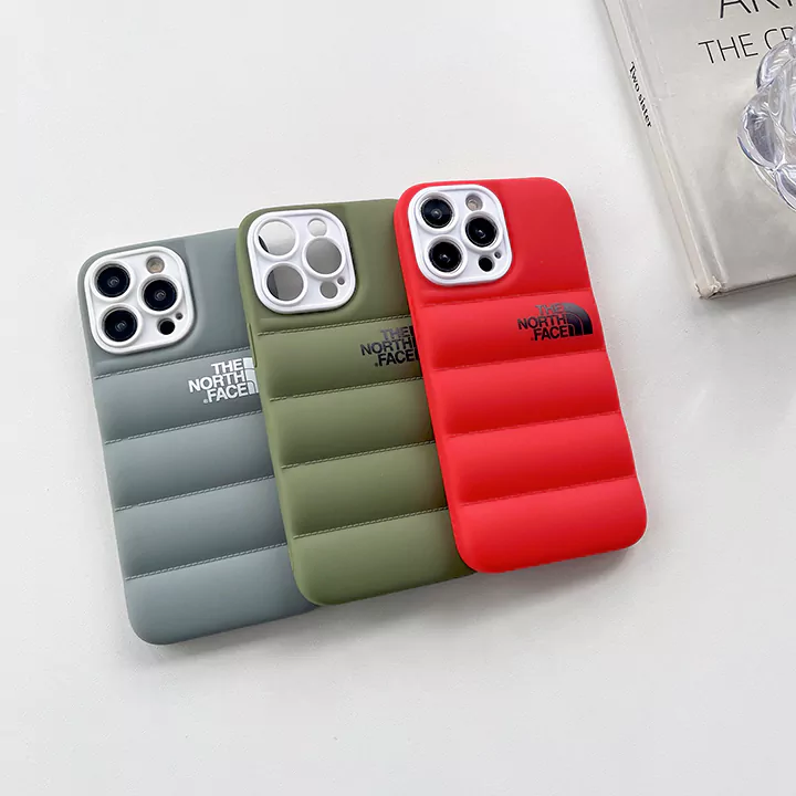 the north face iphone 16pro/16promaxケース ダウンジャケット男女兼用 iphone15 15proホワイトレンズ保護ザ・ノース・フェイス風スマホケースおしゃれ 韓国