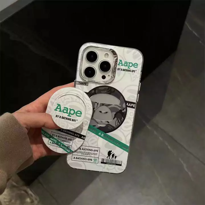 マグネットホルダーシリコンaape iPhone16pro/15promax/14plus/13ケース