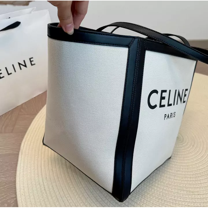 CELINE セリーヌ トートバッグ レザー キャンバス A4サイズ 大容量 レデイース ハンドバッグ 高級 おしゃれ