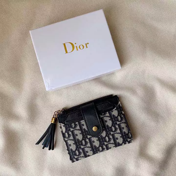 ディオール ミニ財布 美しい 人造革 ファスナー付き ボタン式 小銭収納 高級 ブランド dior 二つ折り財布人気 カード収納 おしゃれレディース 財布