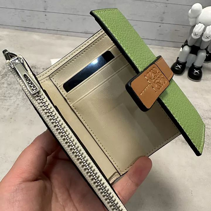 上品 3色 ロエベ 二つ折り財布 COMPACT ZIP レディース レザー ミニ財布 流行り 高品質 Loewe アナグラム バーティカル スモール ウォレット ブランド N级品 コピー