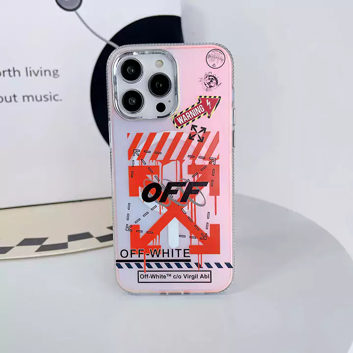 マグネットOff White  スマホケース iphone16/16promaxケース オフホワイトPE 電気メッキ ブランドロゴ薄型 16proスマホケースSC23080229