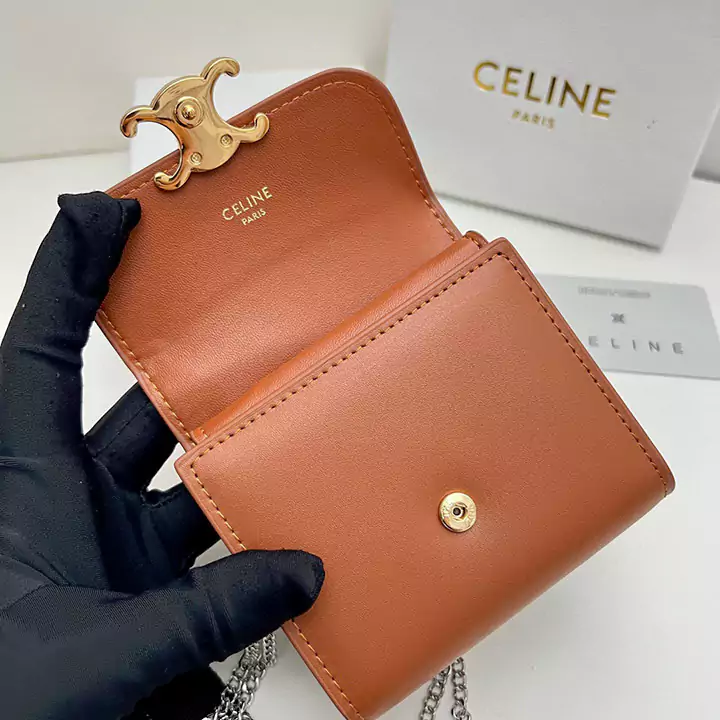 セリーヌ ミニ財布 レデイース 上品 牛革 ショルダーバッグ 人気 ブランド celine