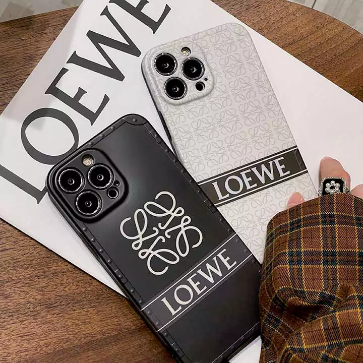 ハイブランド シリコンロエベ Loewe iphone16pro 16スマホケース 薄型 白黒 ブランドロゴ ロエベスマホケース ブランドSC23101841