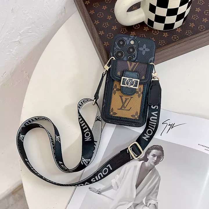 LOUIS VUITTON iphone16/16plus携帯ケースカーフレザー ショルダー ルイビトン アイフォン15/15promaxケースカードポッケト付き 紛失防止 多機能 LV IPHONE 14/13カバー 大人 斜めがけ 送料無料 商品番号：SC24070919-CL