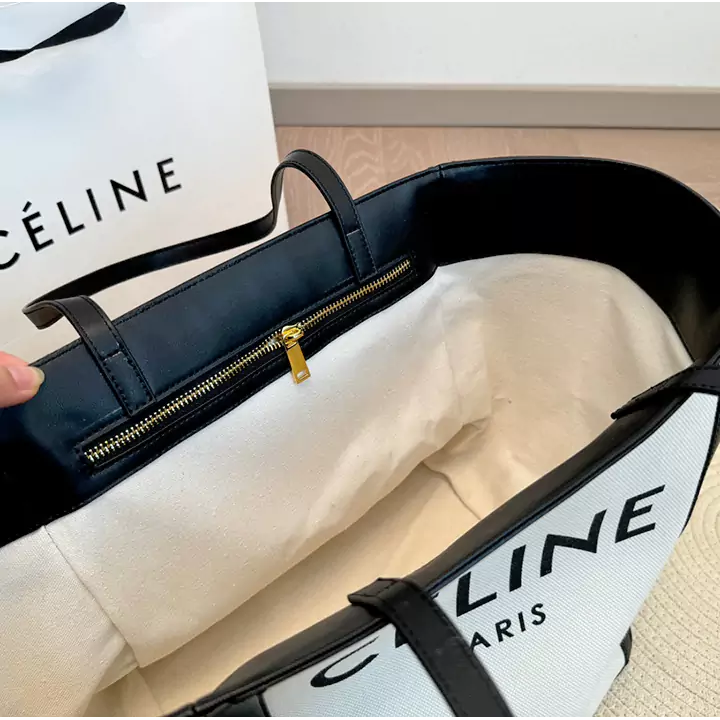 CELINE セリーヌ トートバッグ レザー キャンバス A4サイズ 大容量 レデイース ハンドバッグ 高級 おしゃれ