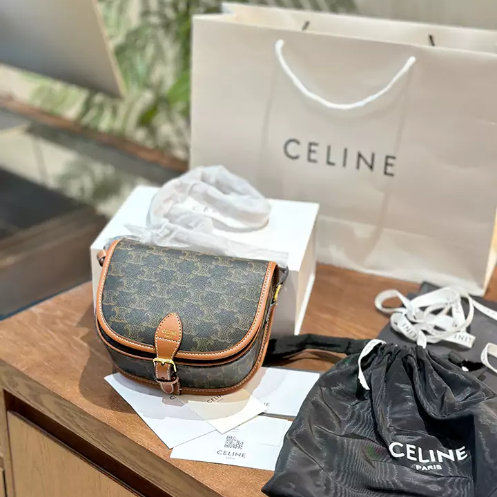 高級偽物 中国販売 セリーヌ ショルダーバッグ Folco Medium ファルコ ミディアム ブラウン レディース CELINEミニバッグ 斜めがけ 可愛い おしゃれ