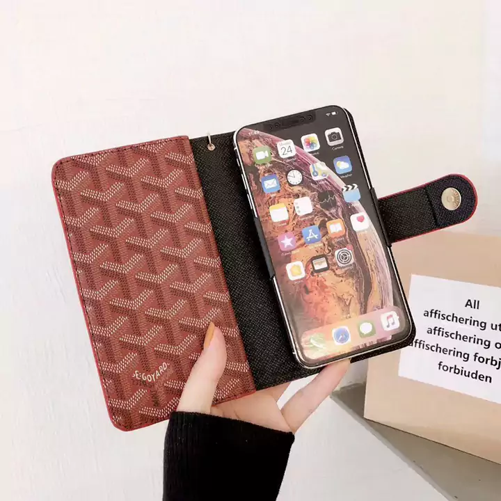 Goyard Galaxy s23 手帳ケース お洒落 ゴヤール iPhone14 手帳ケース カード/名刺/手形/小切手入れ 額縁機能 GALAXY S22ケース 三つ折り 実用性高い 男女兼用 ストラップ付き