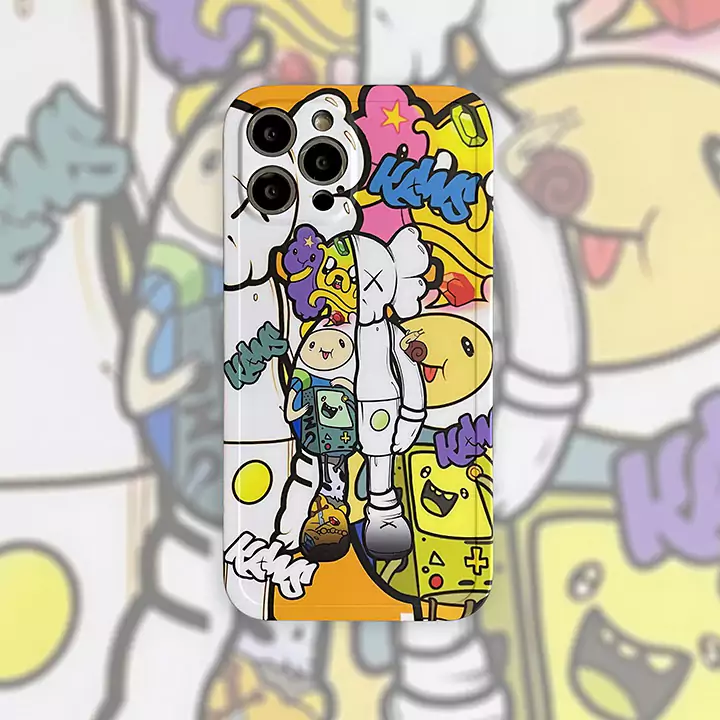 亮面 iphone 14 携帯ケース カウズ kaws