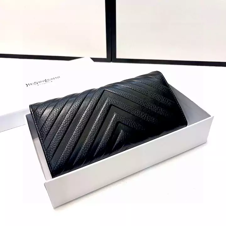 ysl 財布型 ボタン＆ファスナー式 おしゃれ