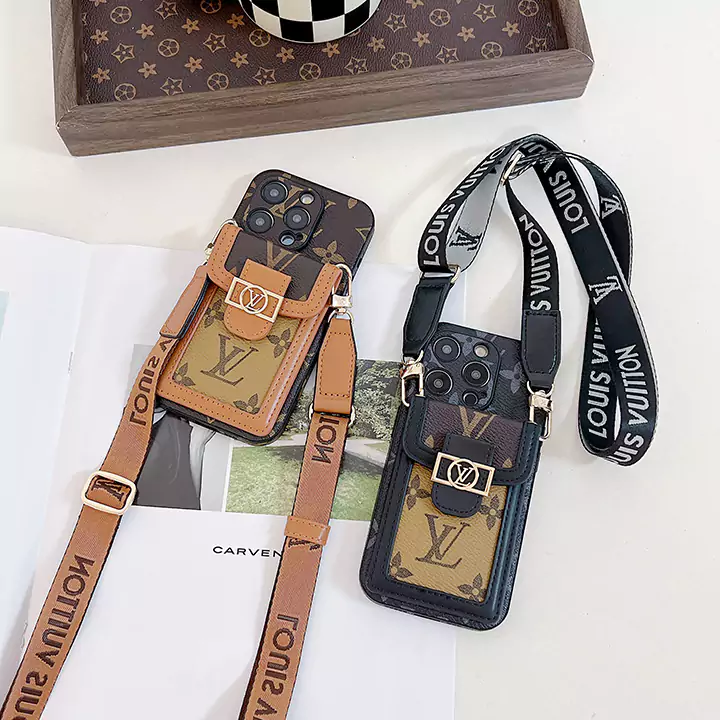 LOUIS VUITTON iphone16/16plus携帯ケースカーフレザー ショルダー ルイビトン アイフォン15/15promaxケースカードポッケト付き 紛失防止 多機能 LV IPHONE 14/13カバー 大人 斜めがけ 送料無料 商品番号：SC24070919-CL