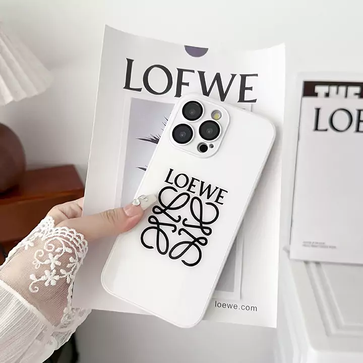 ロエベ iphone16/16promaxケース 背面 強化ガラス 軽量薄型 loewe