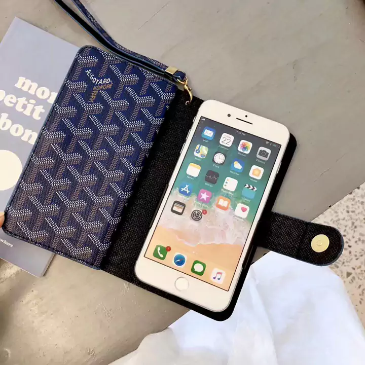 Goyard Galaxy s23 手帳ケース お洒落 ゴヤール iPhone14 手帳ケース カード/名刺/手形/小切手入れ 額縁機能 GALAXY S22ケース 三つ折り 実用性高い 男女兼用 ストラップ付き