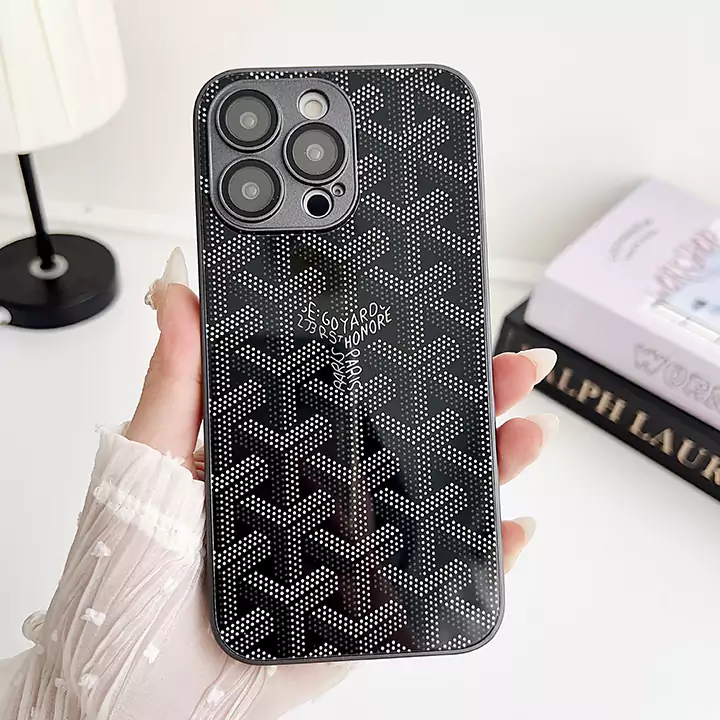 goyard iphone16 16pro ガラスケース モノグラム 亮面 防水