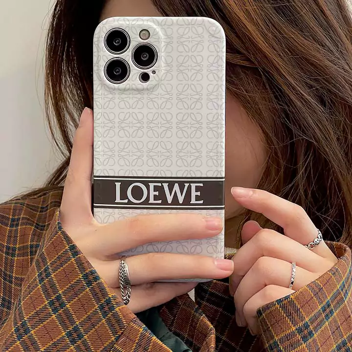 ハイブランド シリコンロエベ Loewe iphone16pro 16スマホケース 薄型 白黒 ブランドロゴ ロエベスマホケース ブランドSC23101841