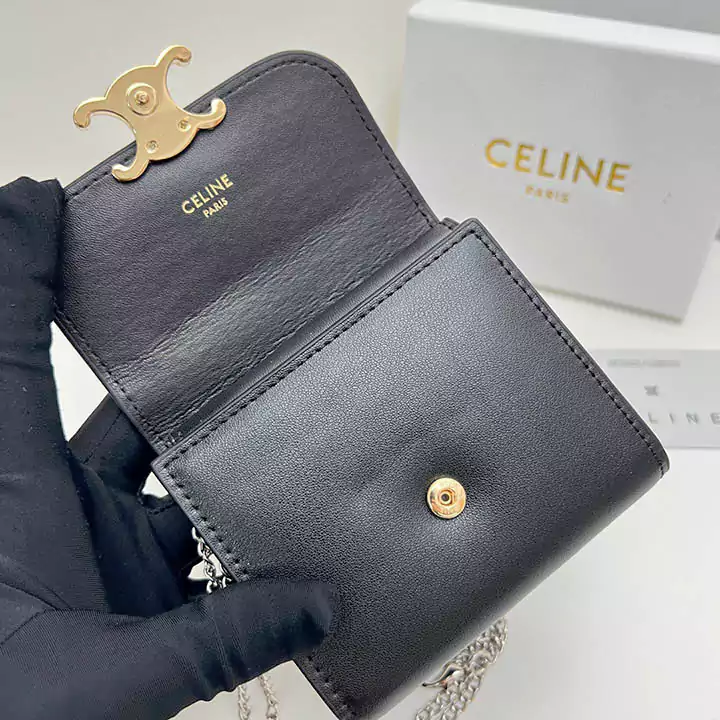 セリーヌ ミニ財布 レデイース 上品 牛革 ショルダーバッグ 人気 ブランド celine