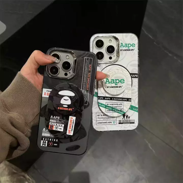 マグネットホルダーシリコンaape iPhone16pro/15promax/14plus/13ケース