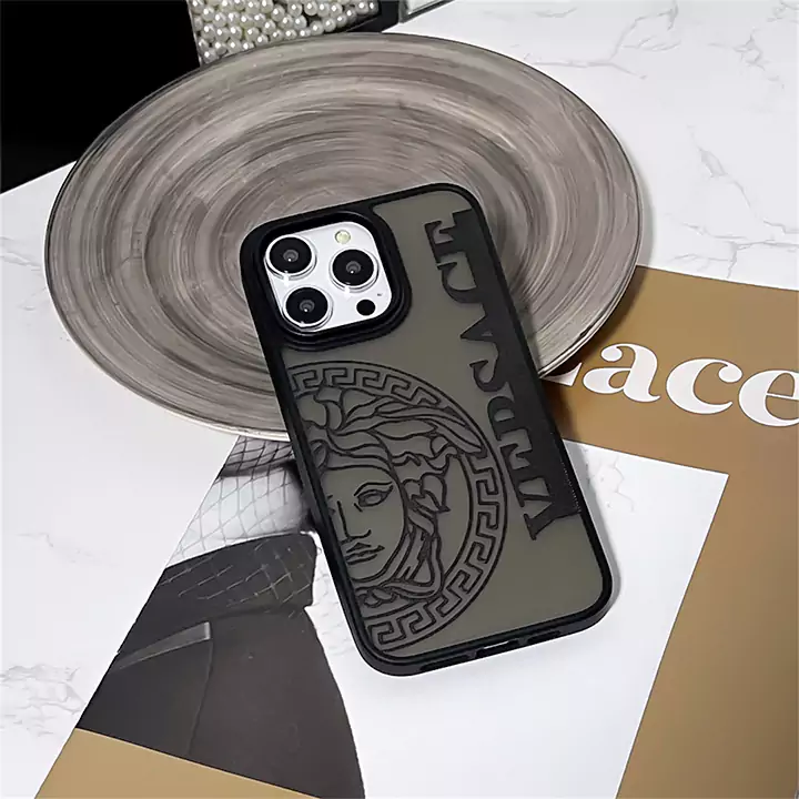 versace iphone15半透明カバー おしゃれ