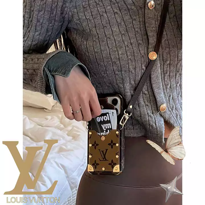 LV ブランド ショルダーストラップiPhone ケース 上半身効果