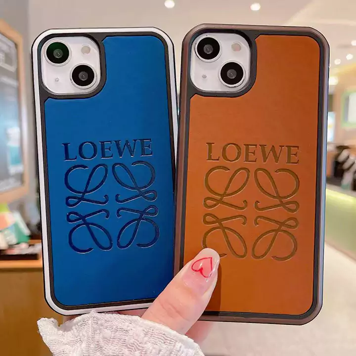 ロエベ 革 iphone16ケース 薄型 型押し ブランドロゴ ロエベ Loewe スマホケース ブランドSC23111523