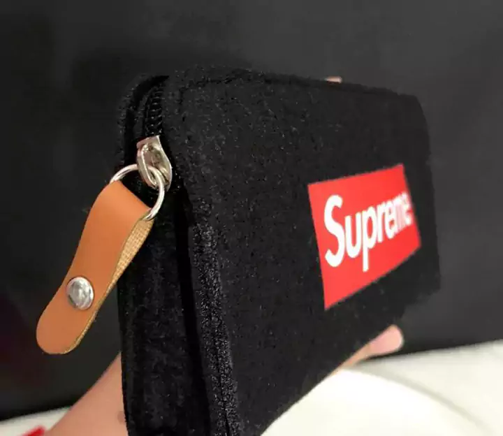 シュプリーム ボックスログ 筆箱 supreme ペンケース ペンポーチ ファスナー 絨布 ふで箱 学生 学校 筆記用具 小物入れ 4色 送料無料 feecopy.com