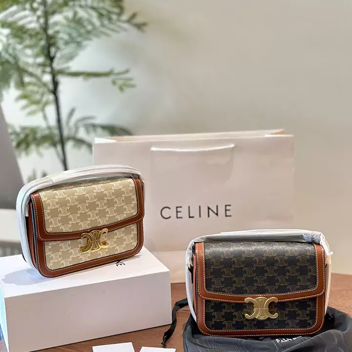 CELINE TRIOMPHE ショルダーバッグ レザー キャンバス セリーヌ 2WAY トリオンフ ミニバッグ レディース 斜 めがけバッグ おしゃれ