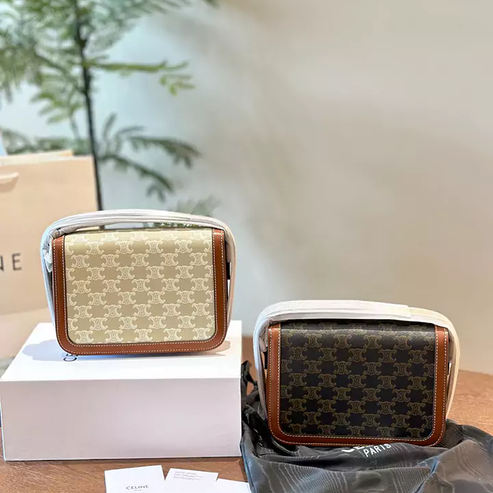 CELINE TRIOMPHE ショルダーバッグ レザー キャンバス セリーヌ 2WAY トリオンフ ミニバッグ レディース 斜 めがけバッグ おしゃれ