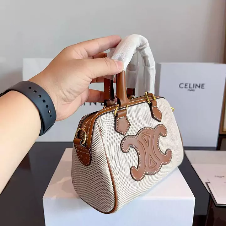 セリーヌ CELINE ボストン ショルダーバッグ キュイル トリオンフ スモール ハンドバッグ レディース 斜め掛けバッグ