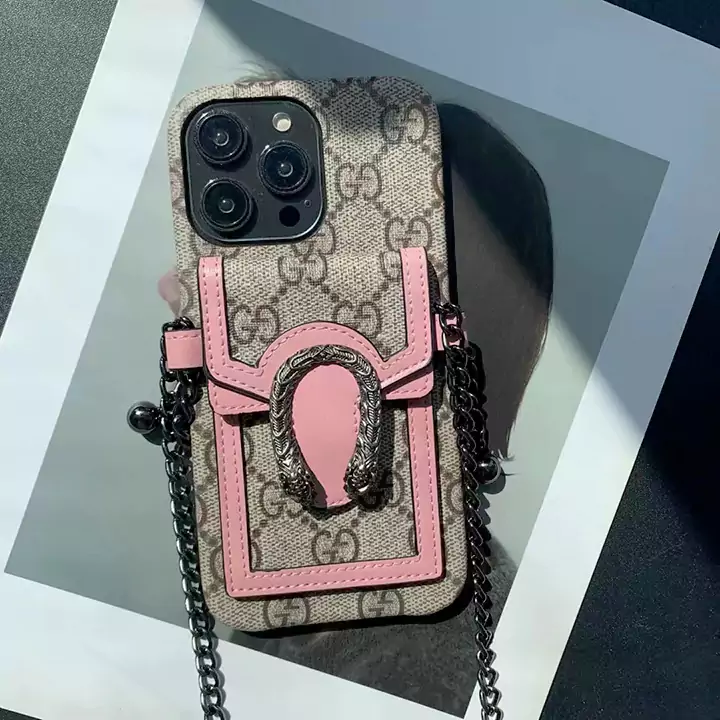 gucci iphone16 pro maxケース 斜めがけ チェーン付き